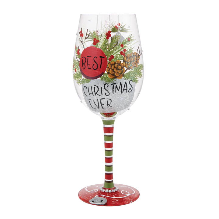 Best Christmas Ever Wine Glass
