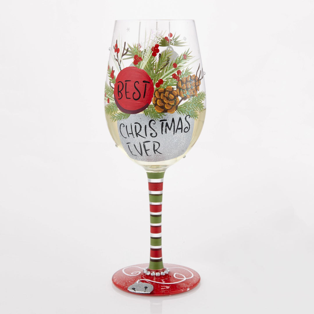 Best Christmas Ever Wine Glass