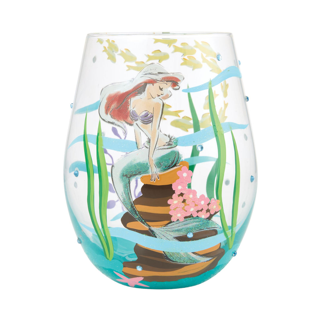 An Ocean of Dreams (Ariel) Stemless Glass