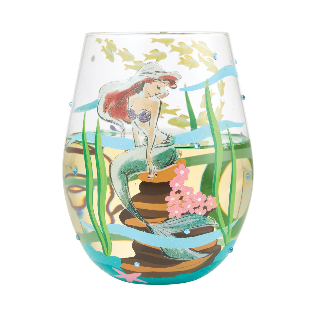 An Ocean of Dreams (Ariel) Stemless Glass