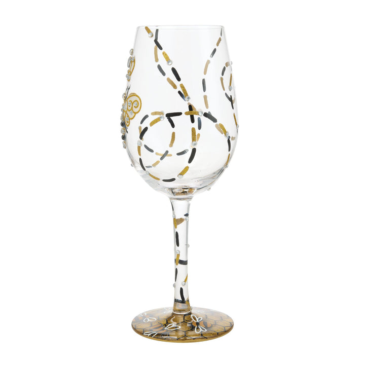 Queen Bee Wine Glass