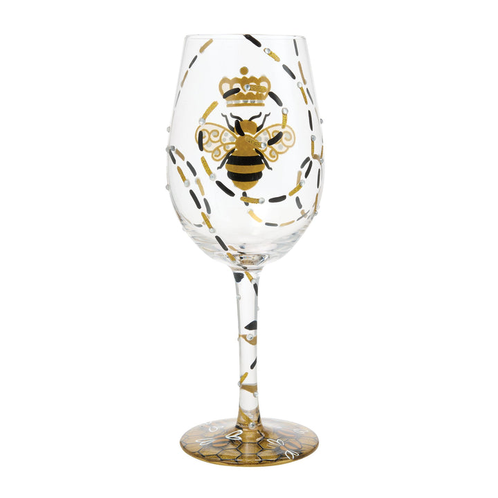 Queen Bee Wine Glass