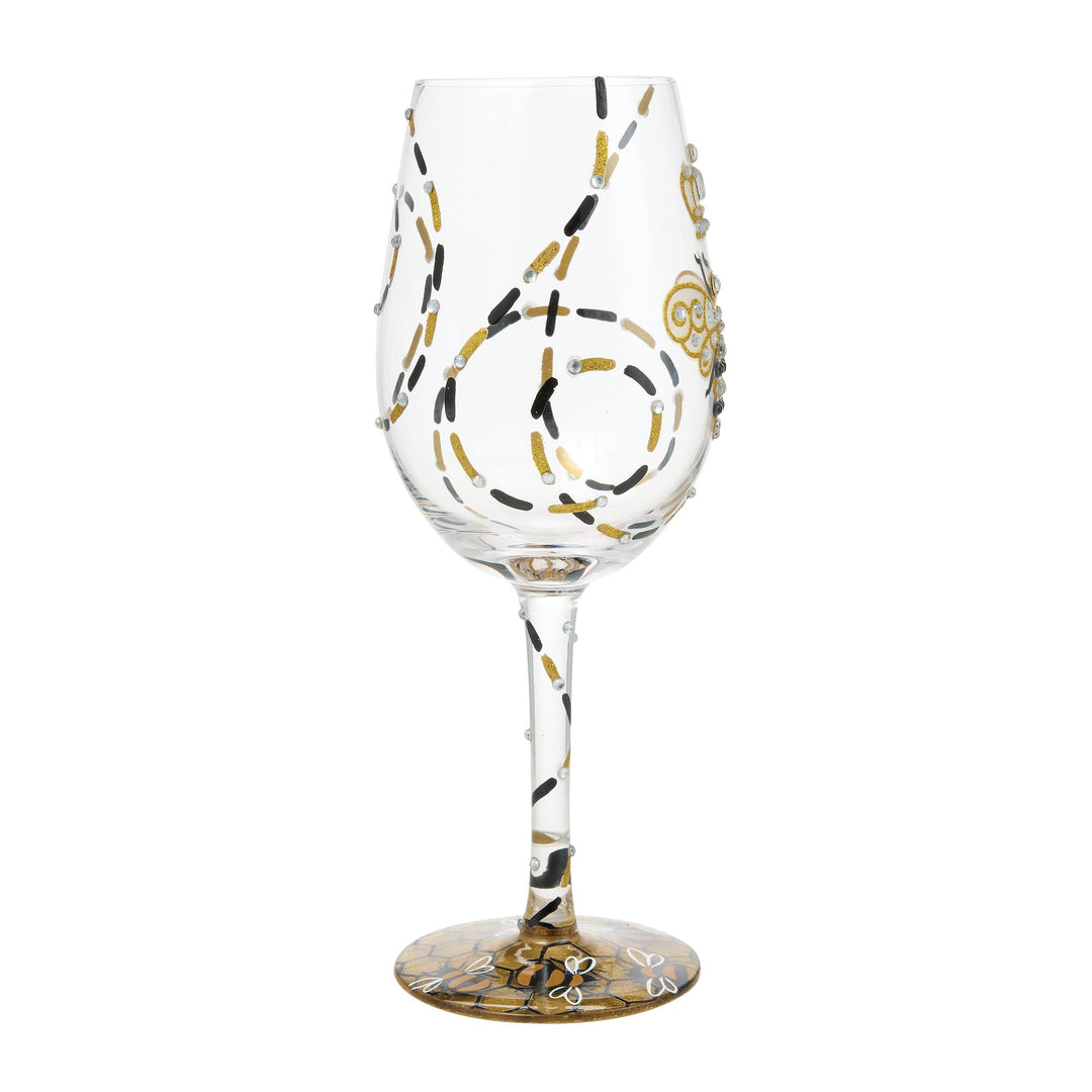 Queen Bee Wine Glass