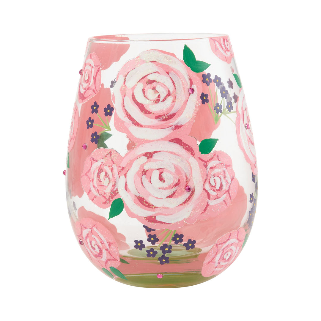 Pretty as a Peony Stemless Glass