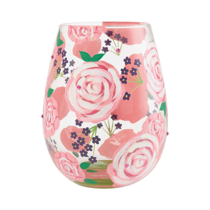 Pretty as a Peony Stemless Glass