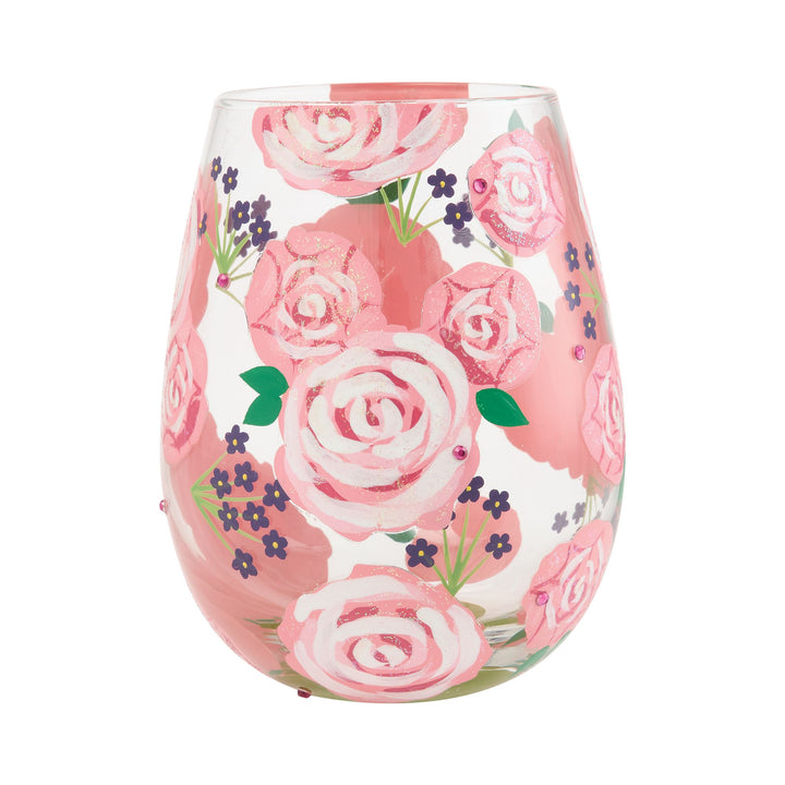 Pretty as a Peony Stemless Glass