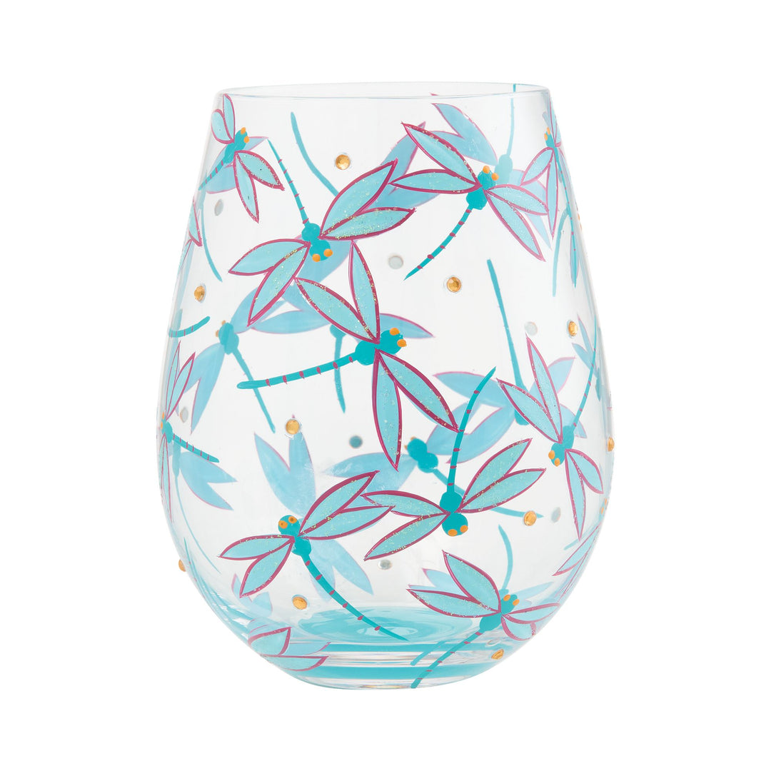 Dance of the Dragonflies Stemless Glass