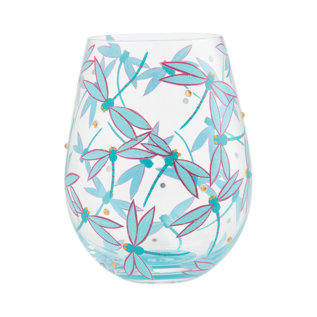 Dance of the Dragonflies Stemless Glass