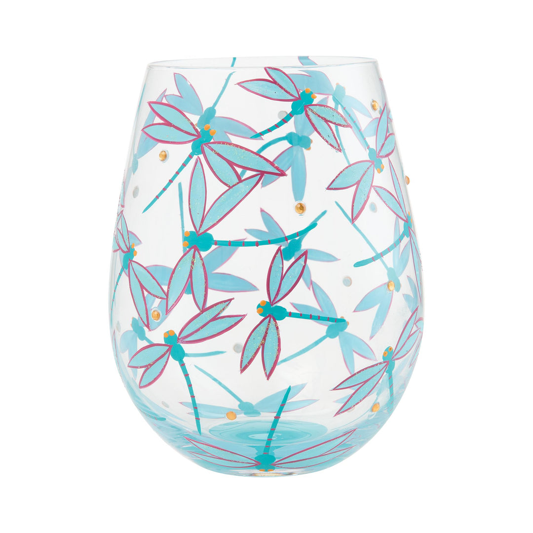 Dance of the Dragonflies Stemless Glass