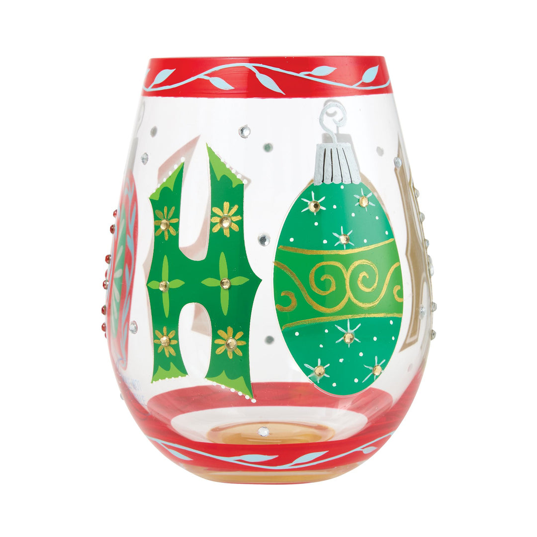 Ho Ho Ho Stemless Glass
