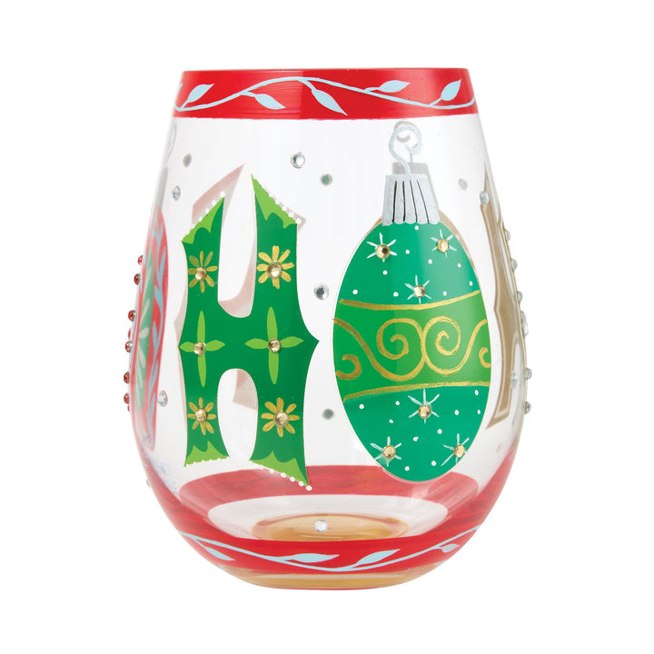 Ho Ho Ho Stemless Glass