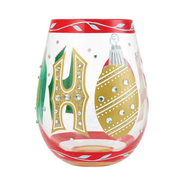 Ho Ho Ho Stemless Glass