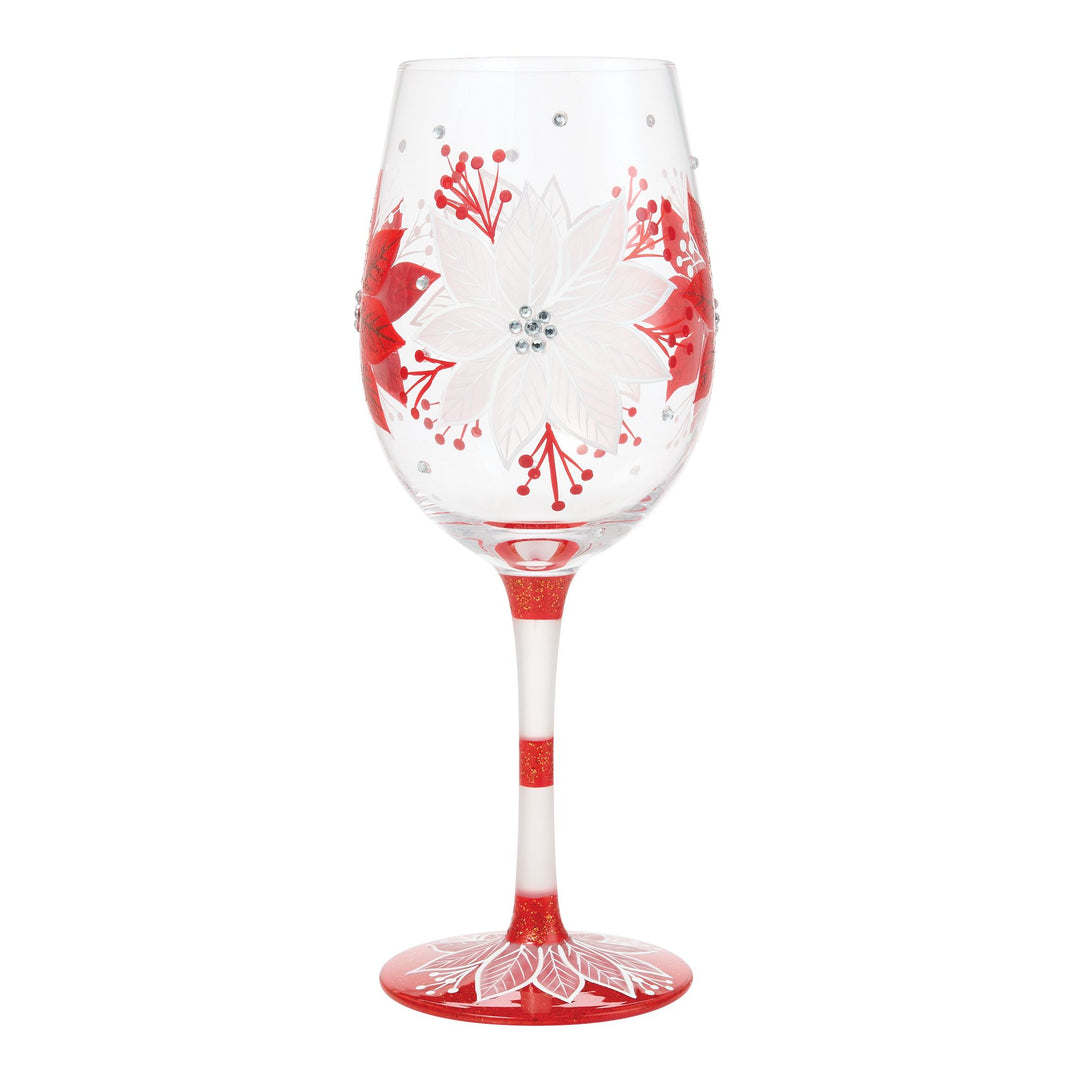 Holiday Blossoms Wine Glass