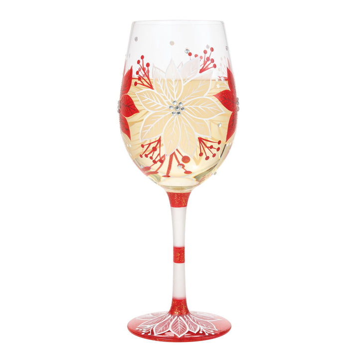 Holiday Blossoms Wine Glass