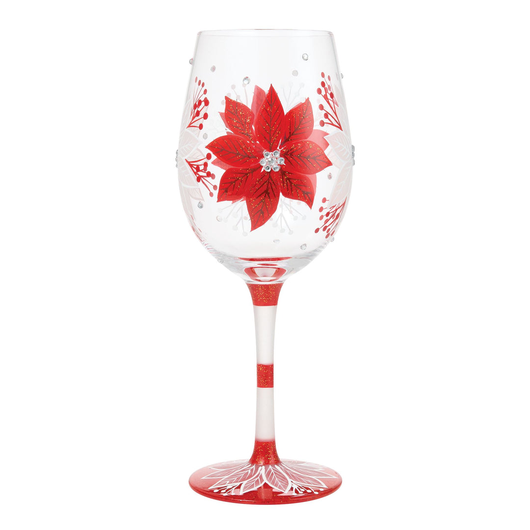 Holiday Blossoms Wine Glass