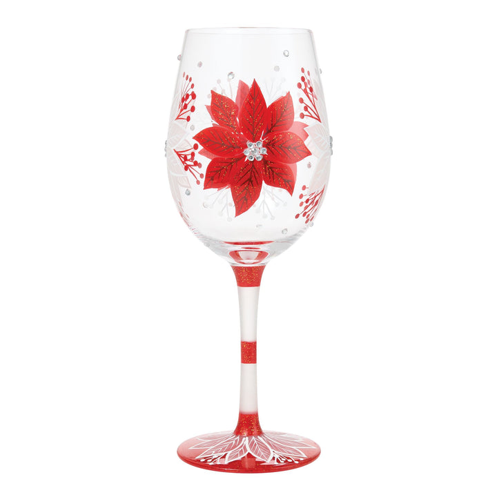 Holiday Blossoms Wine Glass