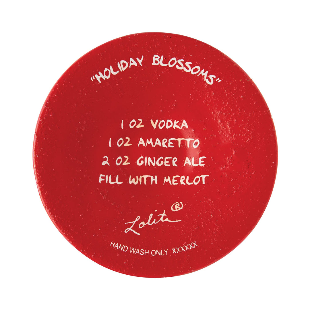 Holiday Blossoms Wine Glass