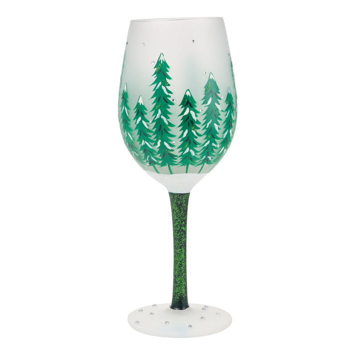 Emerald Holiday Wine Glass