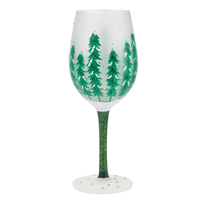 Emerald Holiday Wine Glass