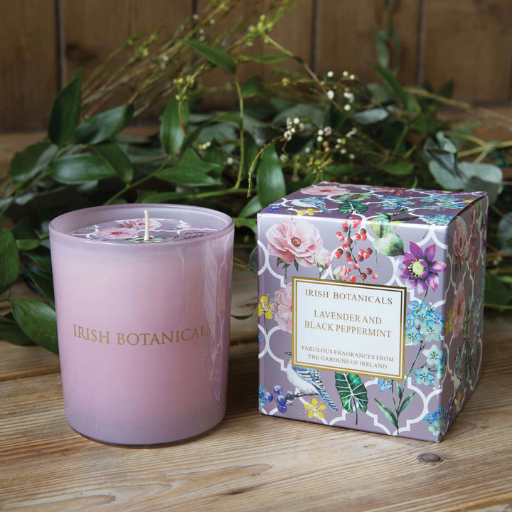 Lavender And Black Peppermint Candle by Irish Botanicals