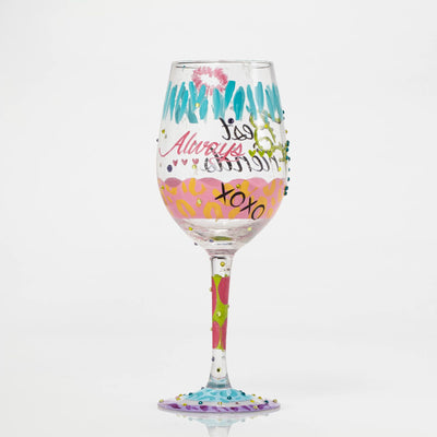 Best Friends Always Wine Glass by Lolita