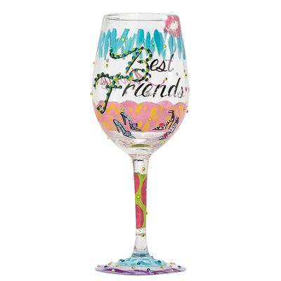 Best Friends Always Wine Glass by Lolita
