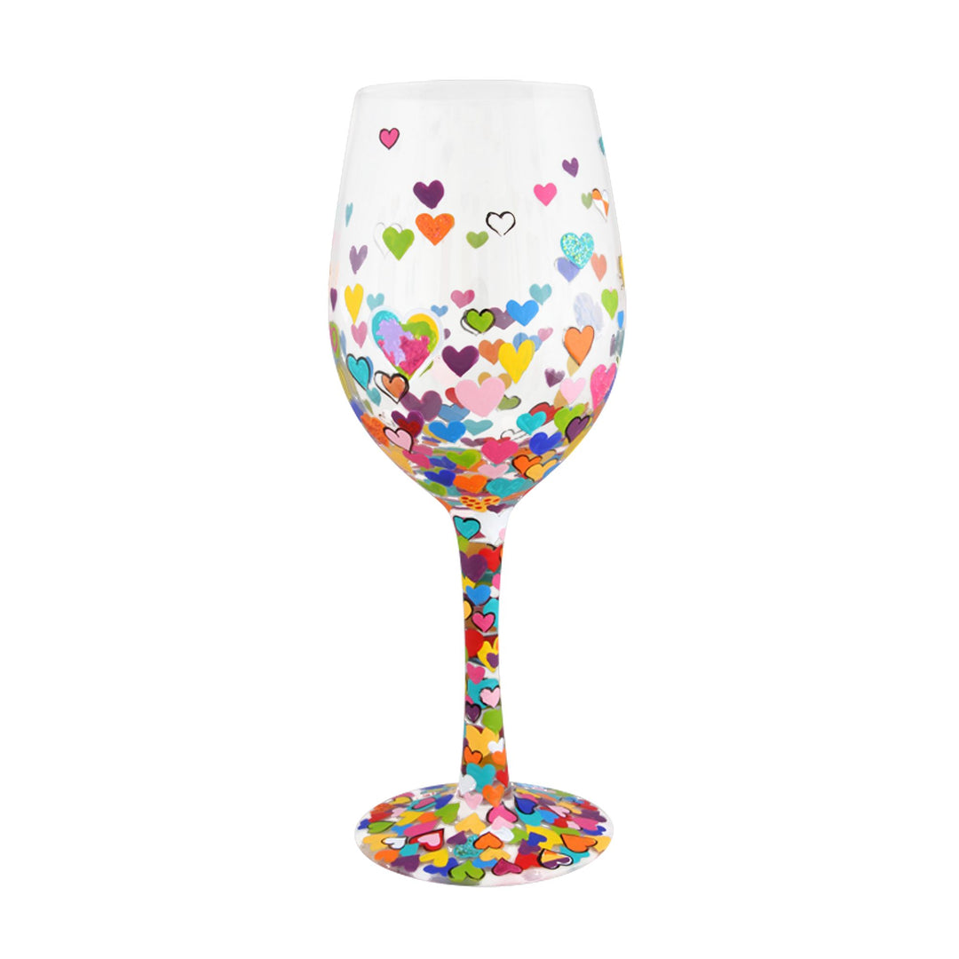 Hearts-A-Million Wine Glass by Lolita