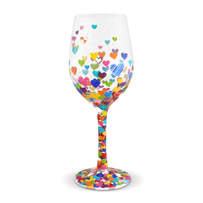 Hearts-A-Million Wine Glass by Lolita