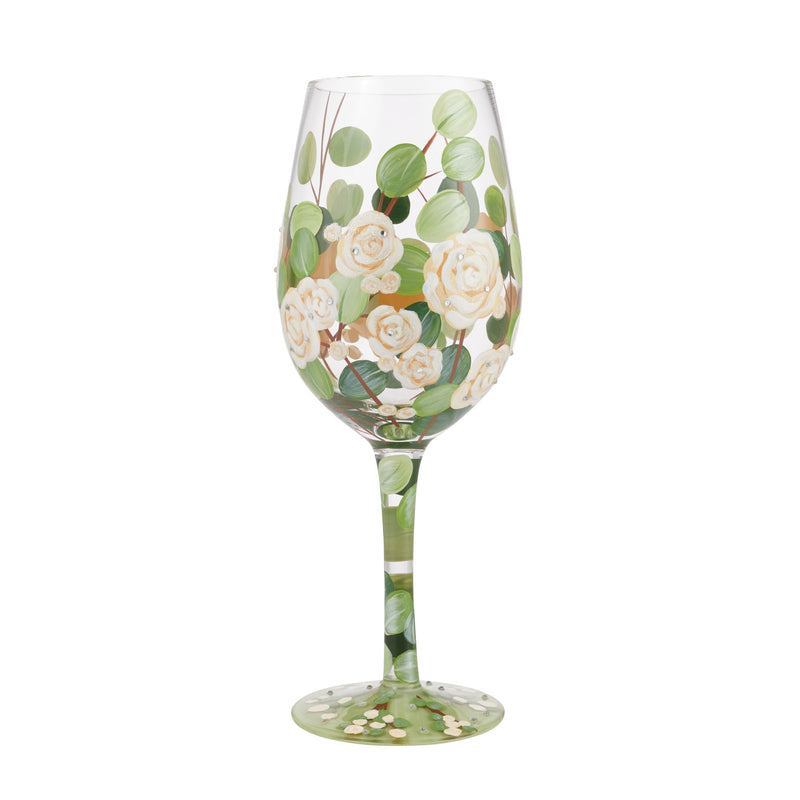 Bouquet in Bloom Wine Glass by Lolita