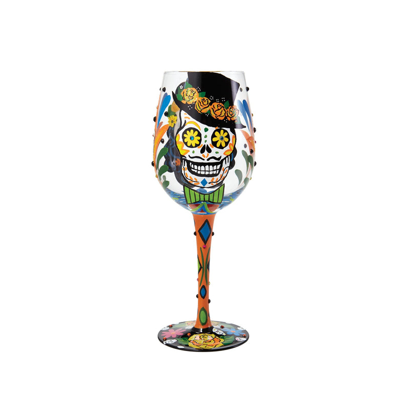 Sugar Skulls Wine Glass by Lolita